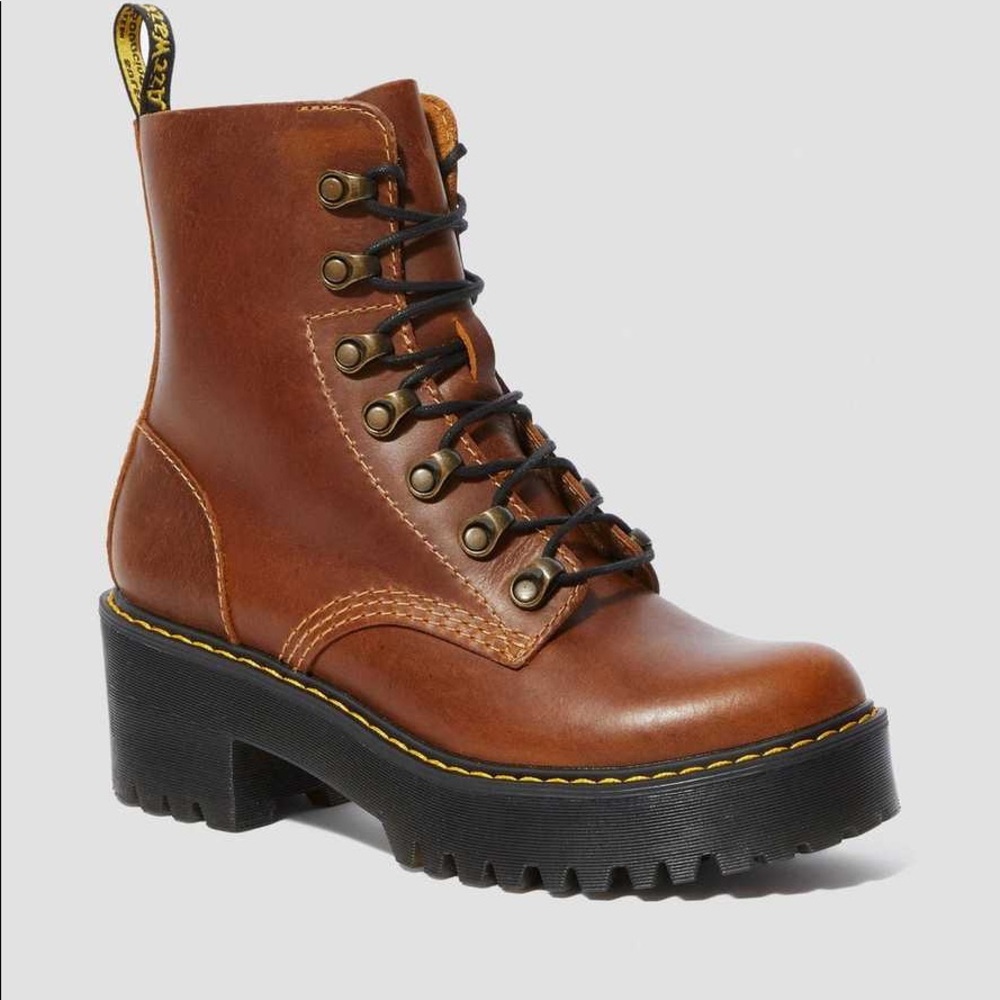 Dr. Martens Leona Heeled Boots Butterscotch